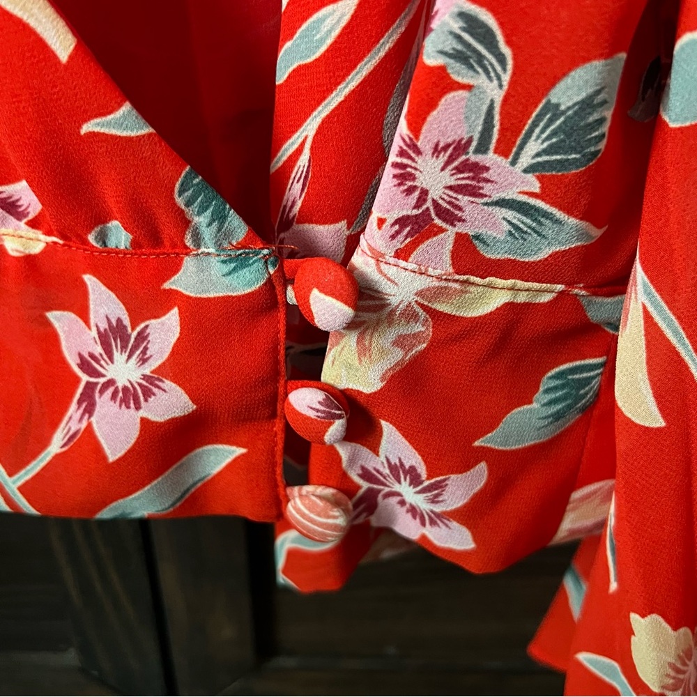 Astr The Label Button Wrap Blouse - image 3